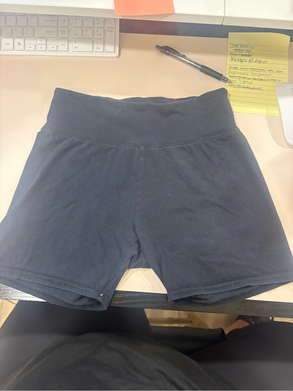 abercrombie kids Black High-Waist Bike Shorts